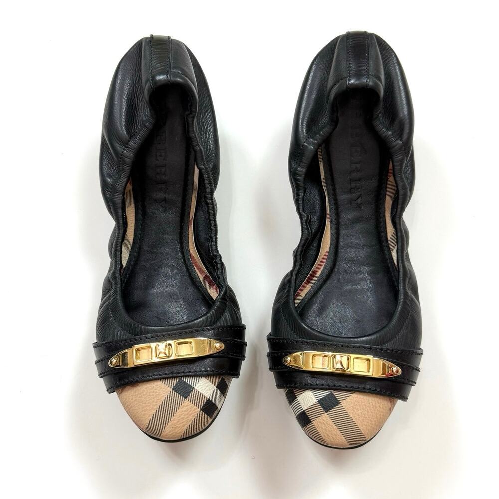 Burberry Haymarket Aston Ballerina Flats